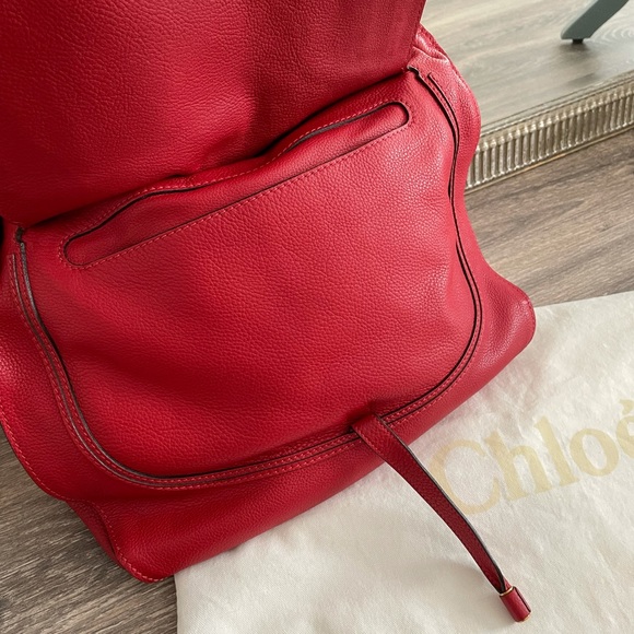 Chloe Large Marcie Hobo- Red - Picture 4 of 16
